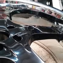 Flat black powder coated metal bracket plate